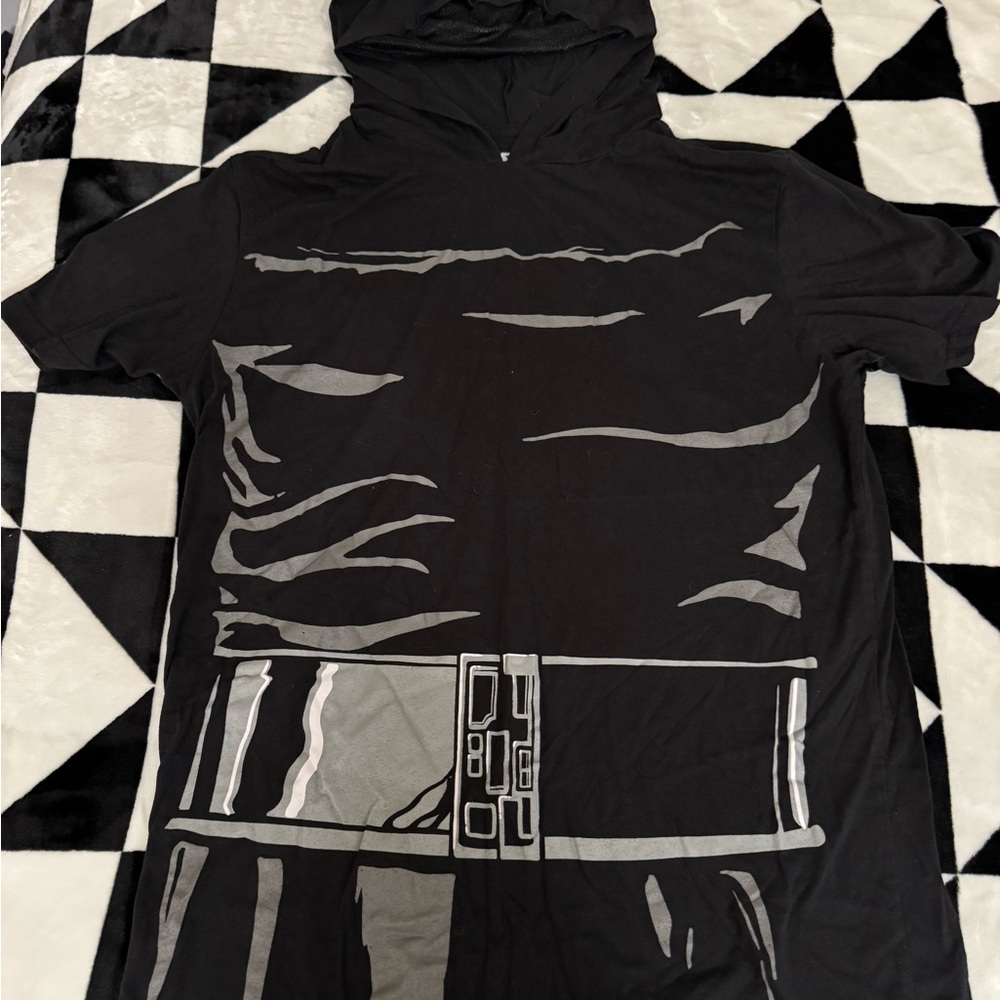 Kylo ren Black and Gray Hooded Graphic T-Shirt